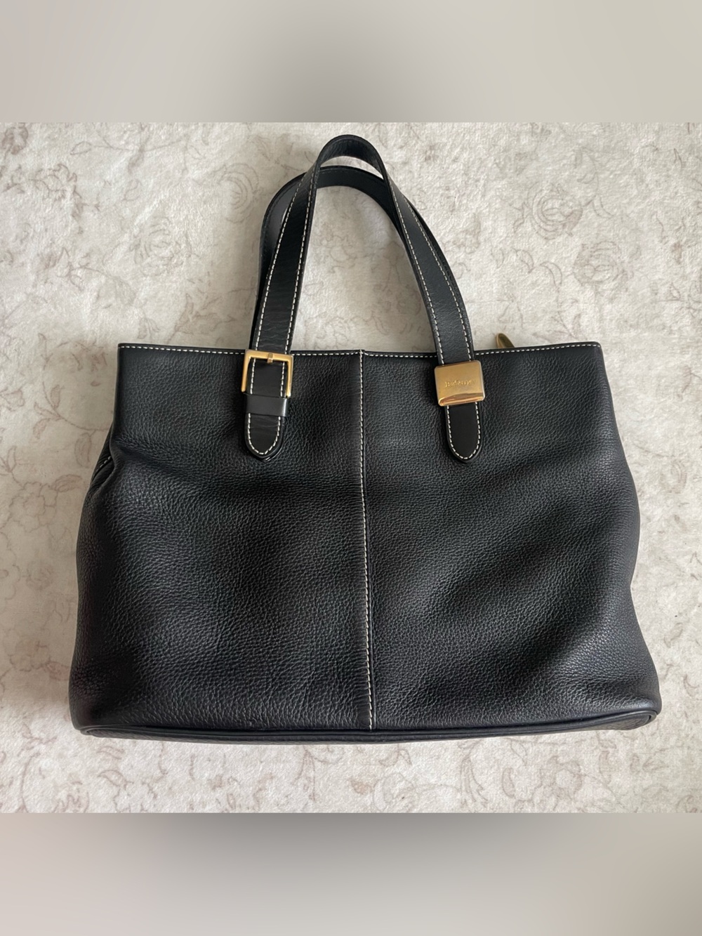Vintage Burberrys “Buckle” Tote in soft pebbled calfskin leather